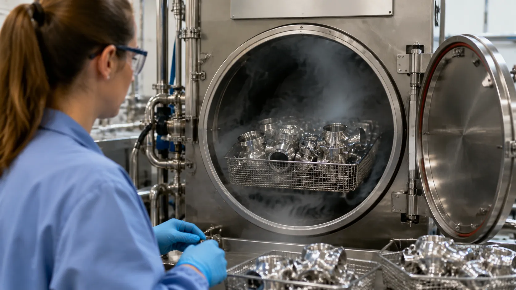 vapor polishing for medical automotive aerospace parts