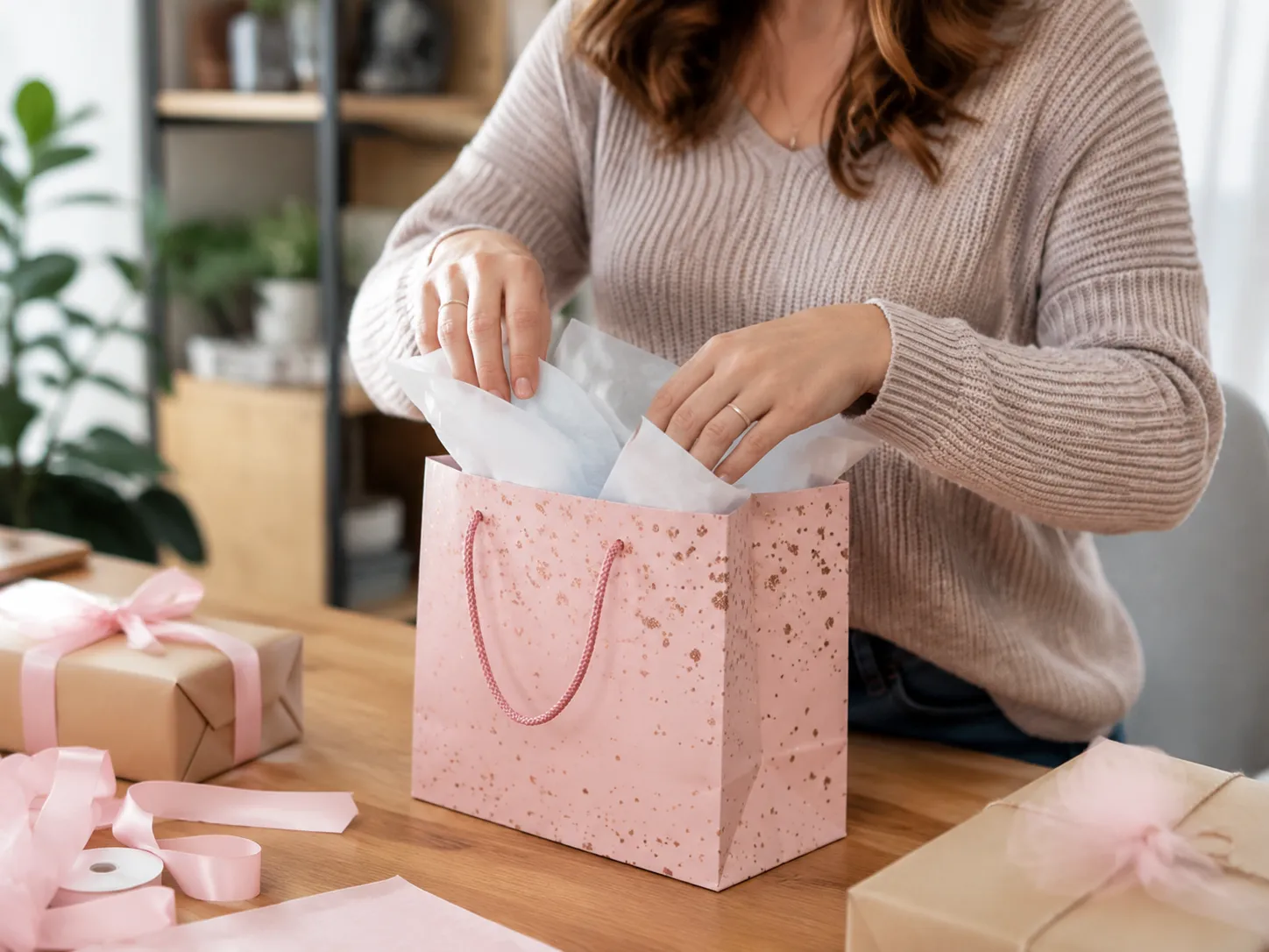 Pack a Present in a Gift Bag with Tissue Paper