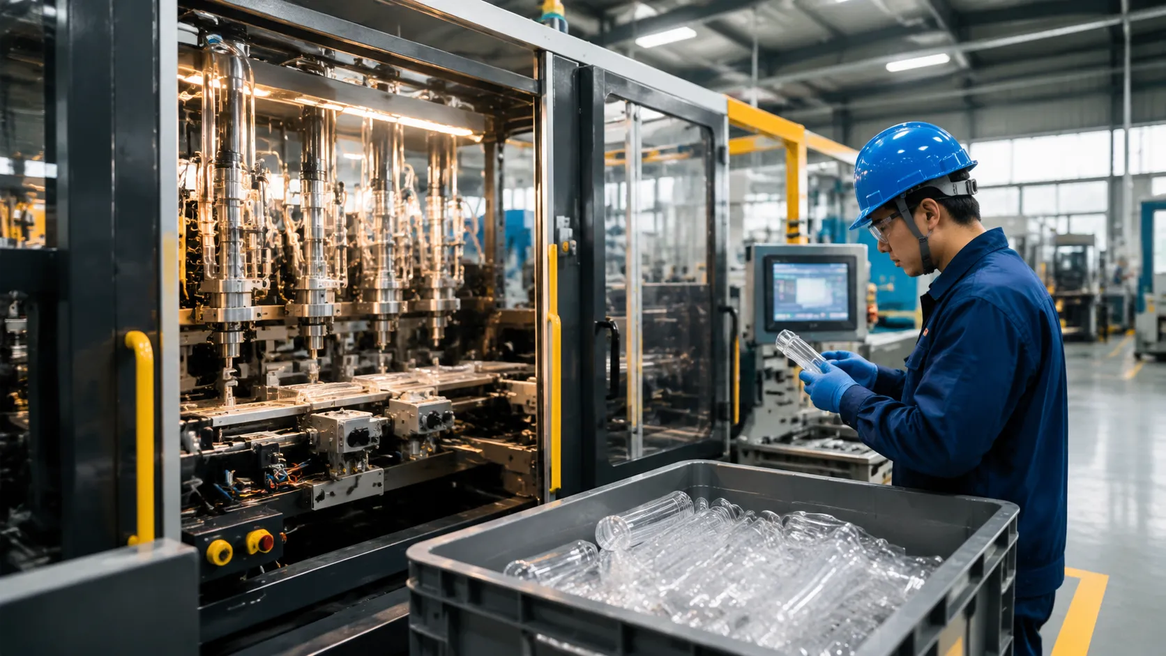 automatic blow molding machine quality testing