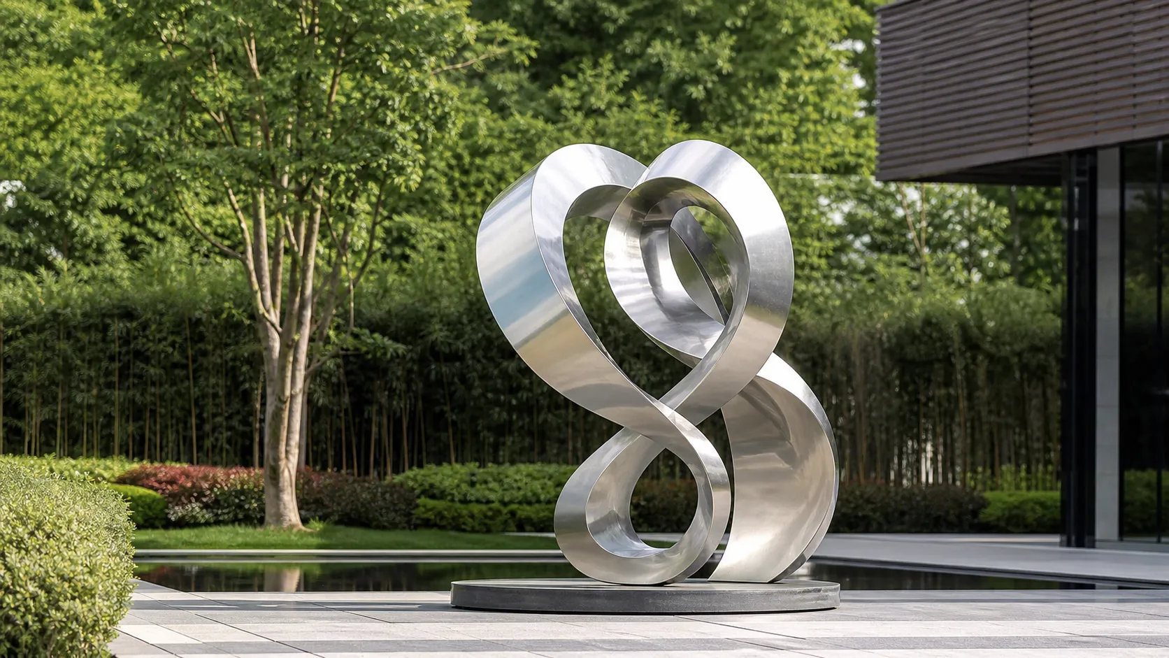 Custom Outdoor Stainless Steel Sculpture Design