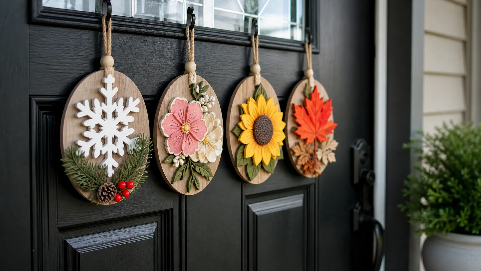 Seasonal Wooden Door Hangers