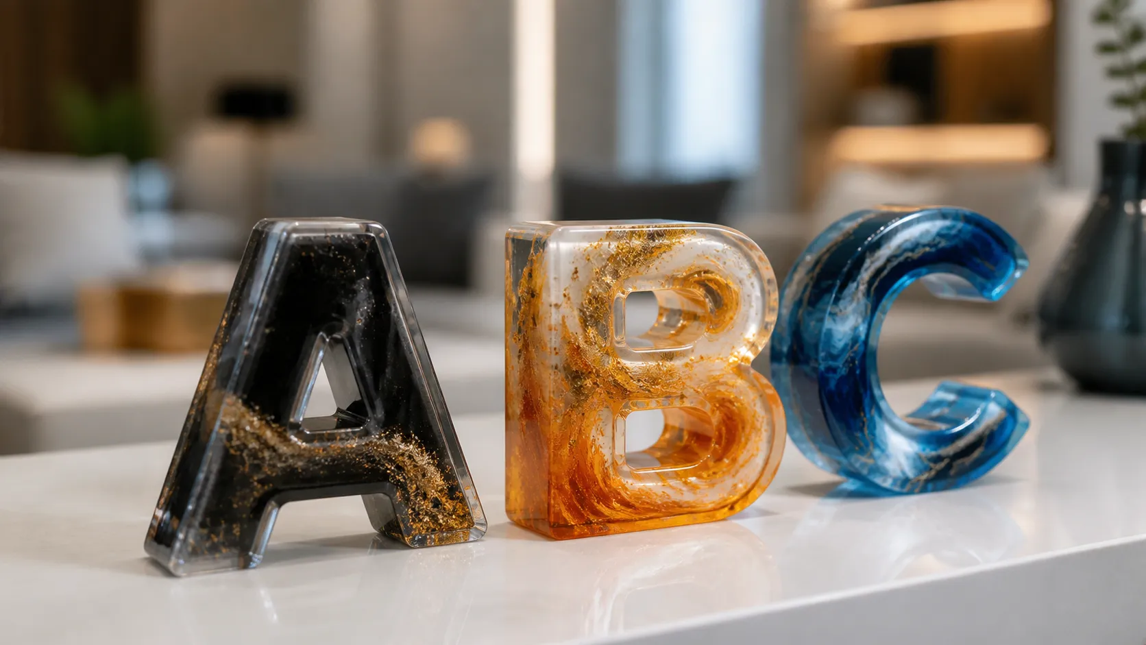 Epoxy Resin Letters Clear Gloss Custom Formula Bulk Supply