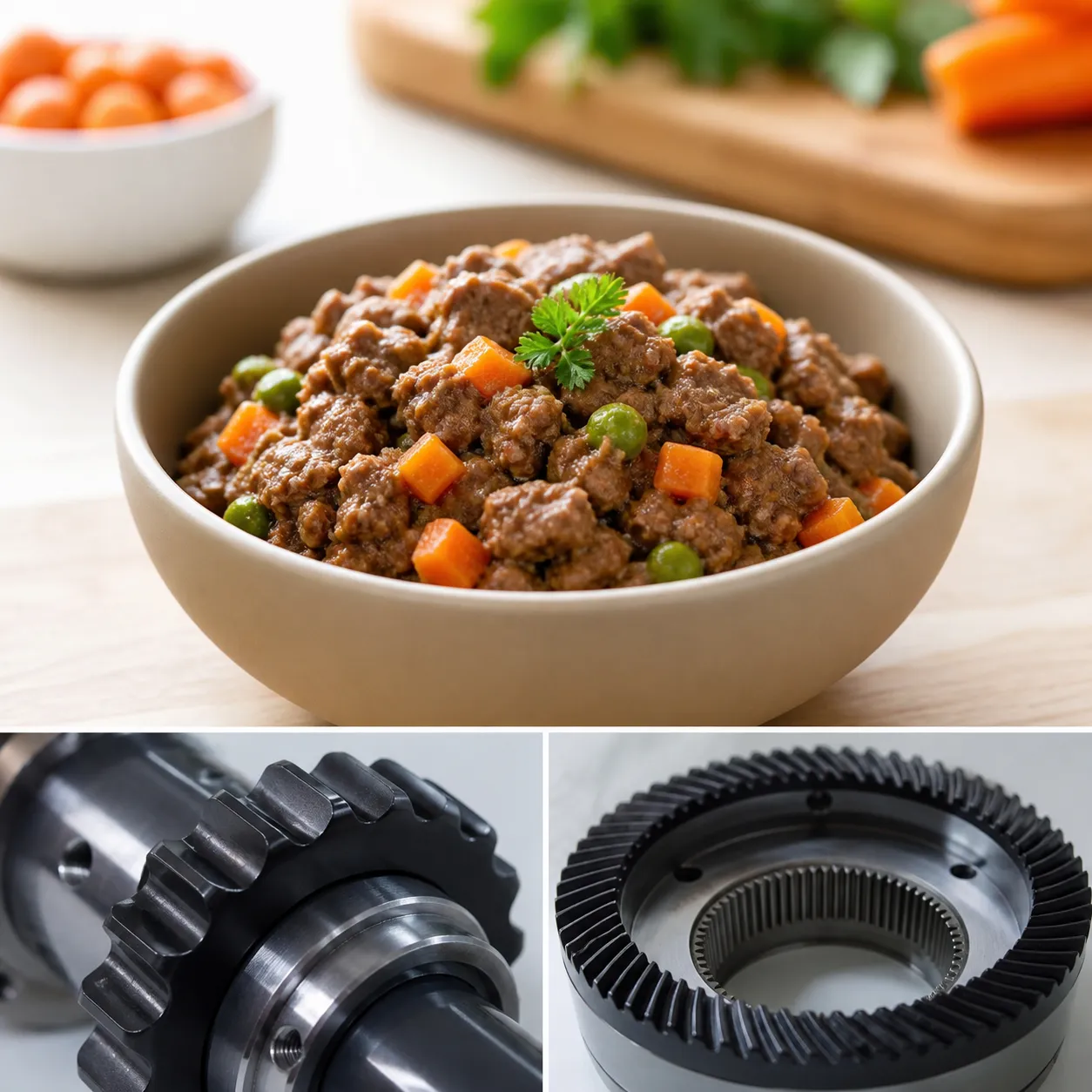 DLC coated components for pet food wear tracks