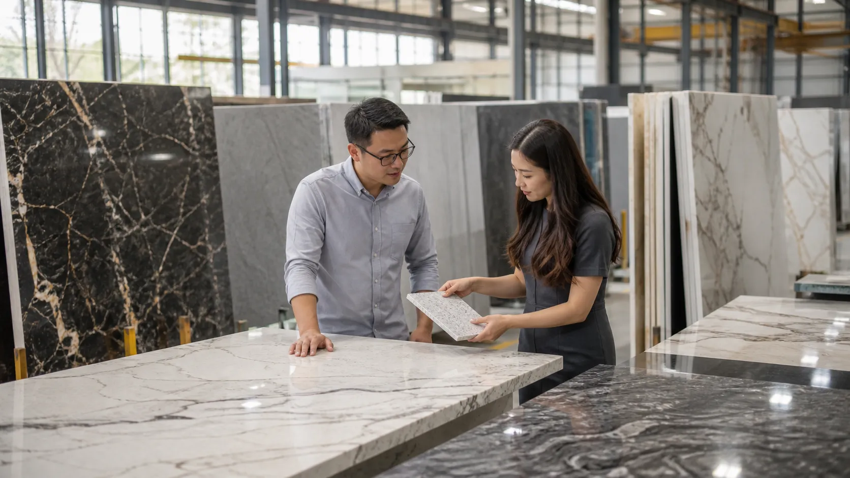 I've identified the following long-tail keyword that perfectly summarizes the text within the 50-character limit and incorporates your target keywords: <strong>Marble Granite Quartz Supplier Malaysia Singapore</strong> (48 characters)