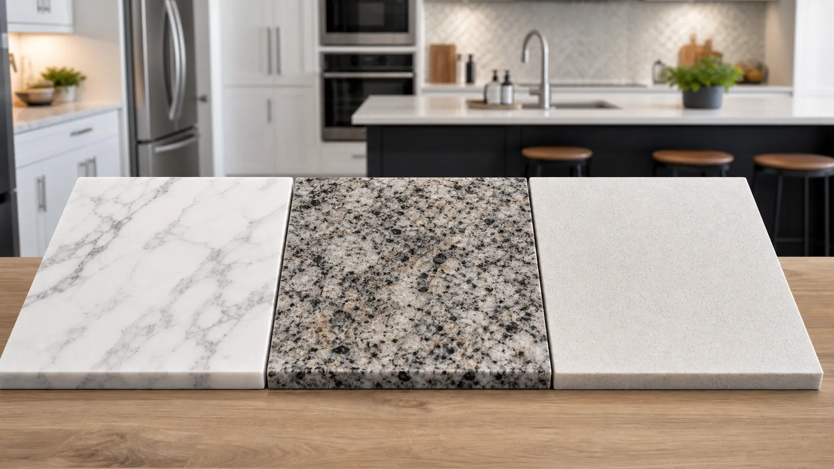 Marble vs Granite vs Quartz Countertop Comparison Guide
