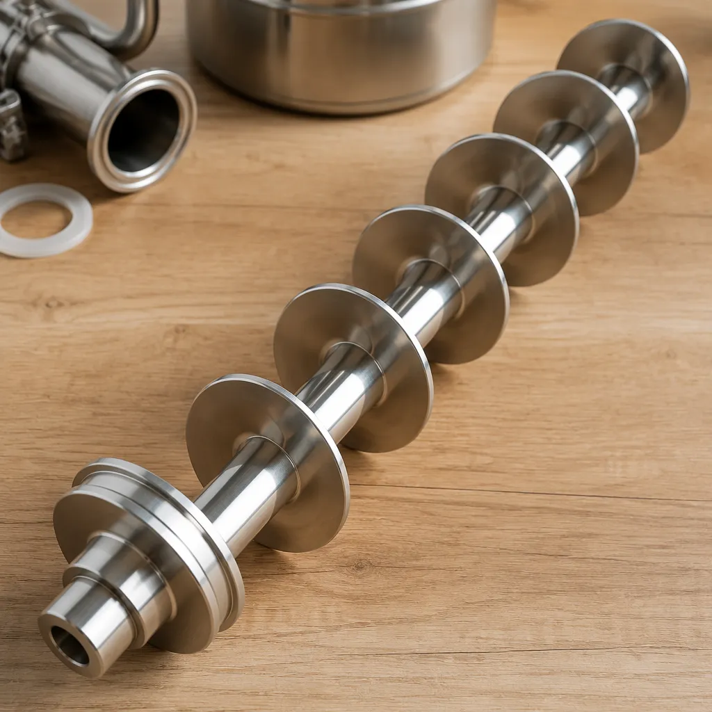 Sanitary 316L Auger Screw for Beverage Processing