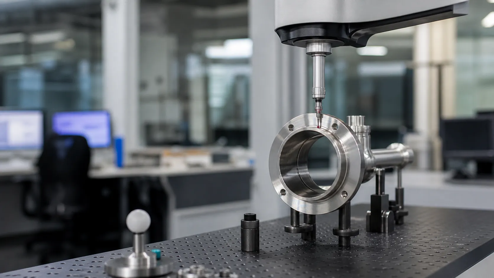 5-Axis Sanitary Flange Datum Strategy