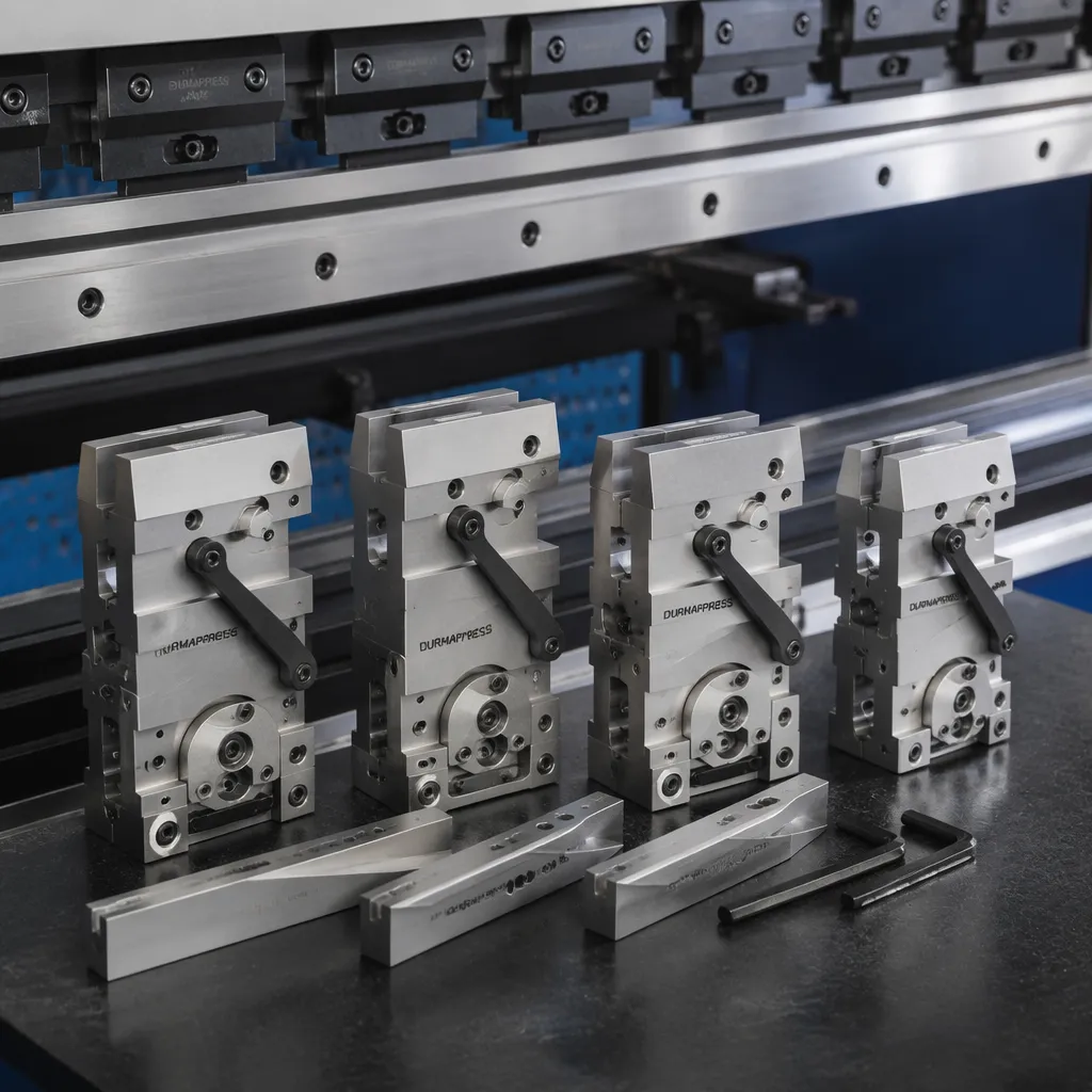 4-way press brake die holder and accessories