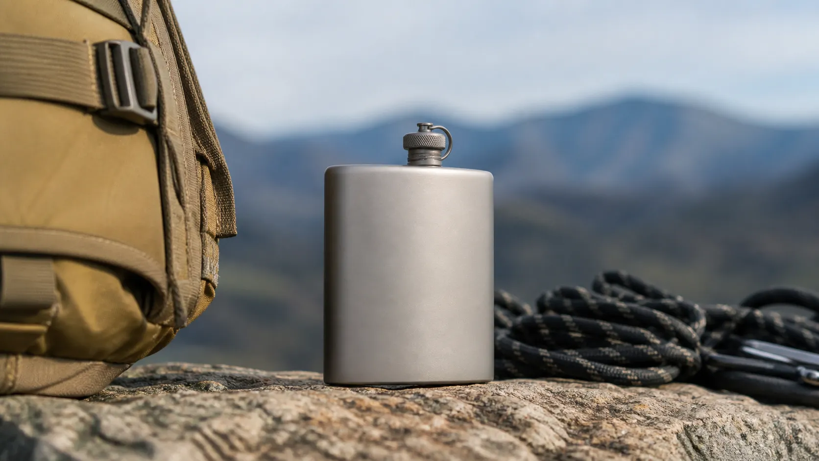 180ml Titanium Outdoor Hip Flask