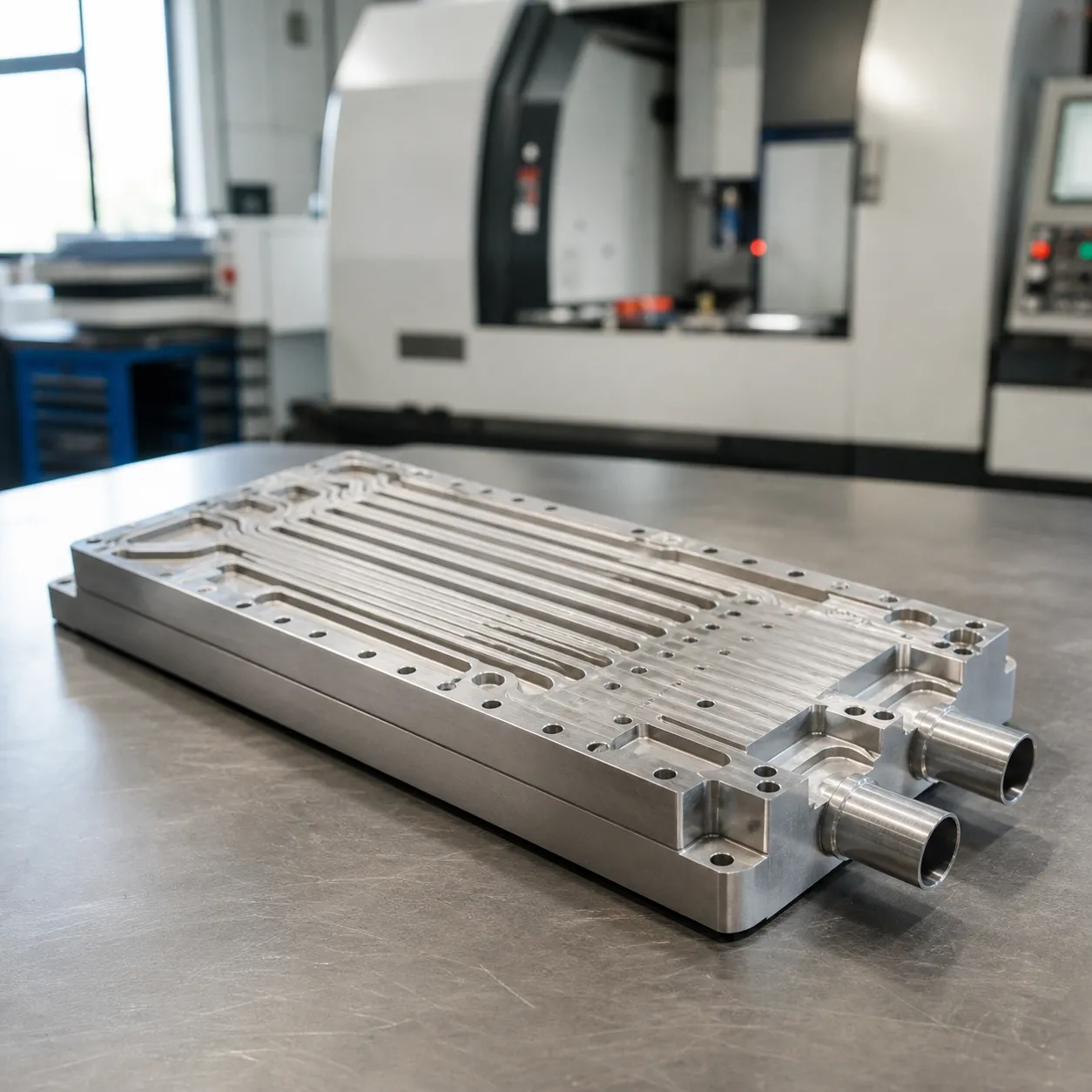 Custom CNC Machined Liquid Cold Plates for Energy Storage 2 CNC Machining Energy Storage Liquid Cold Plate