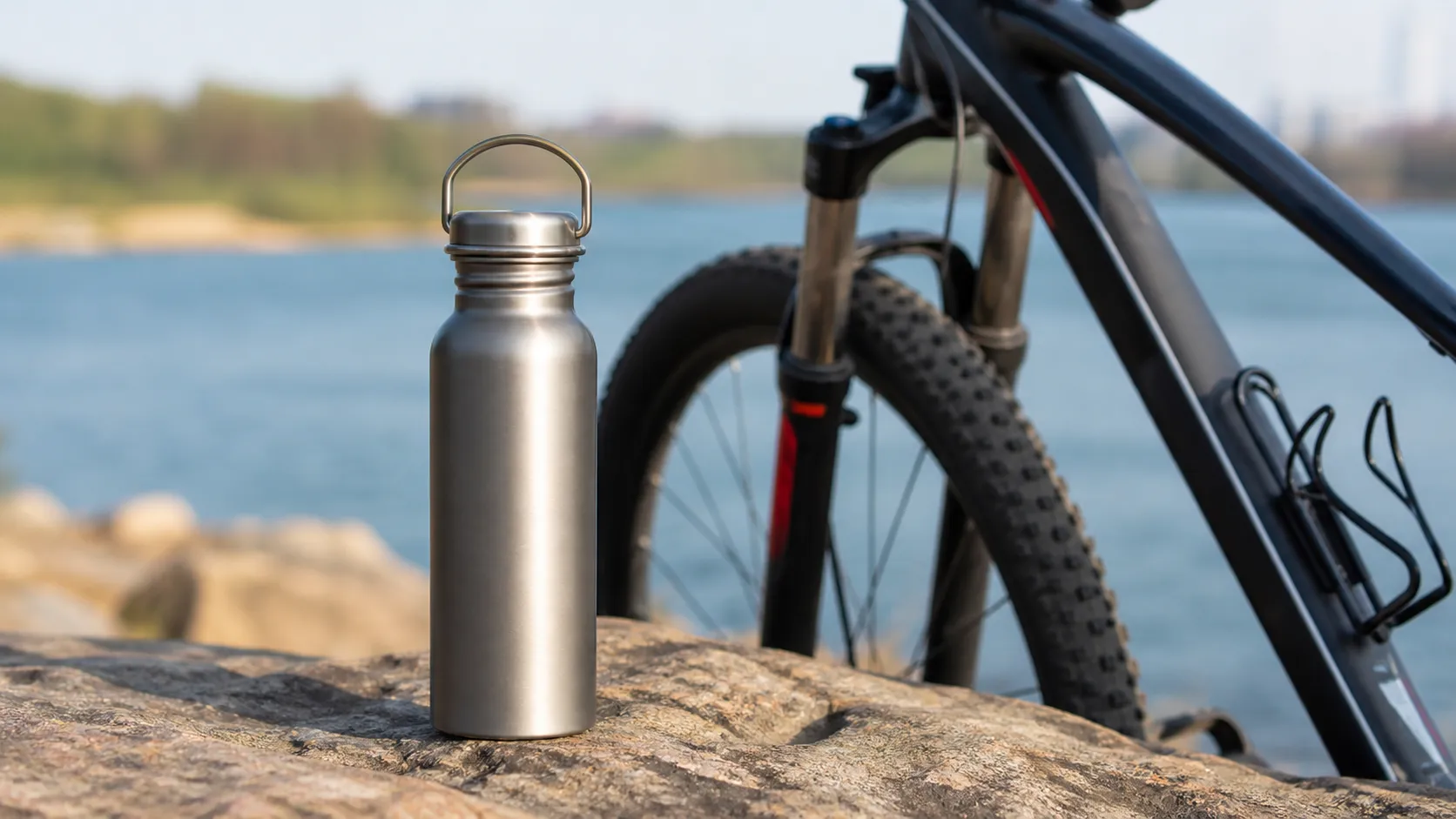 Pure Titanium Leakproof Cycling Bottle 600ml
