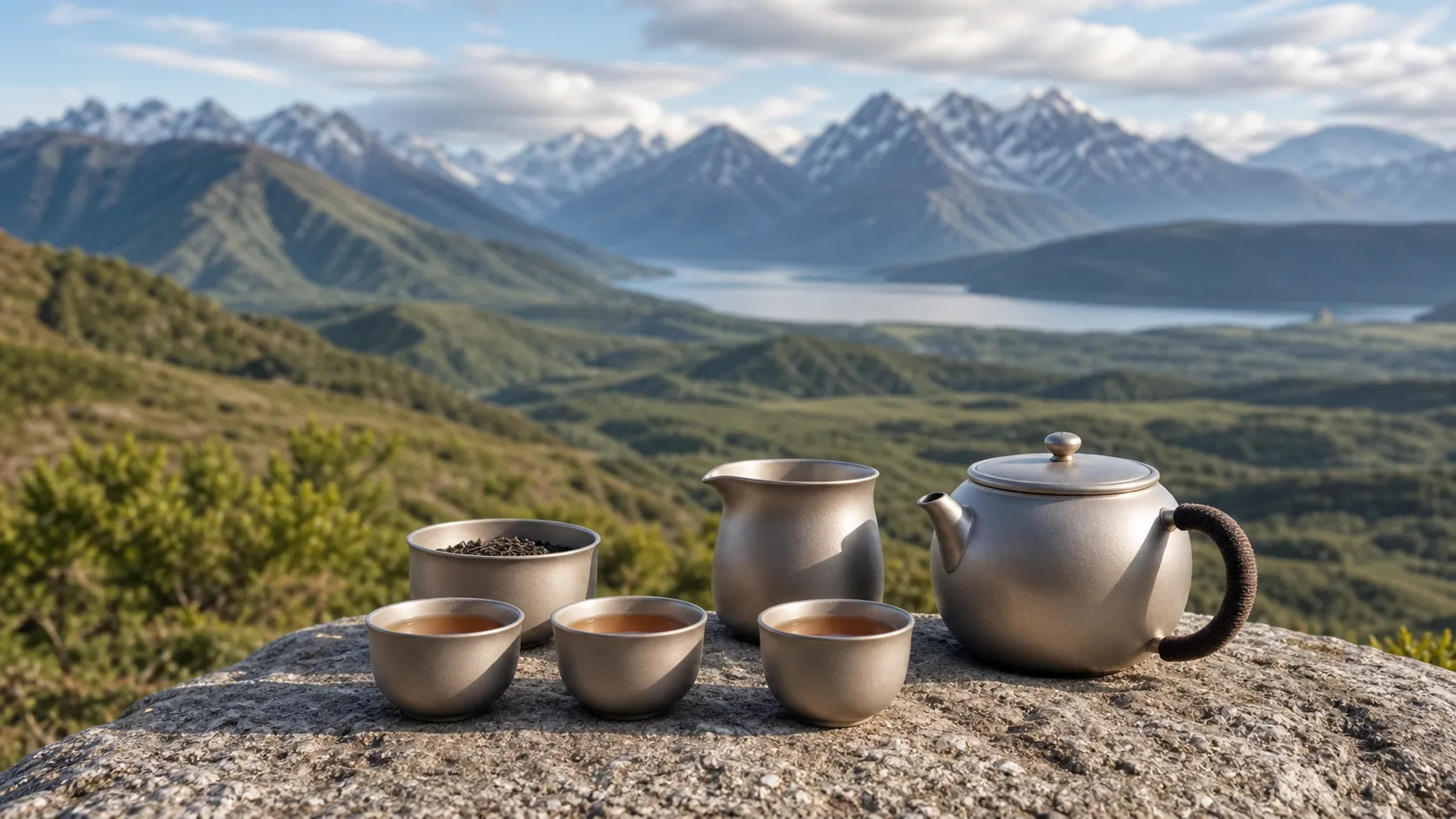 Pure Titanium Travel Gongfu Tea Set 320ml