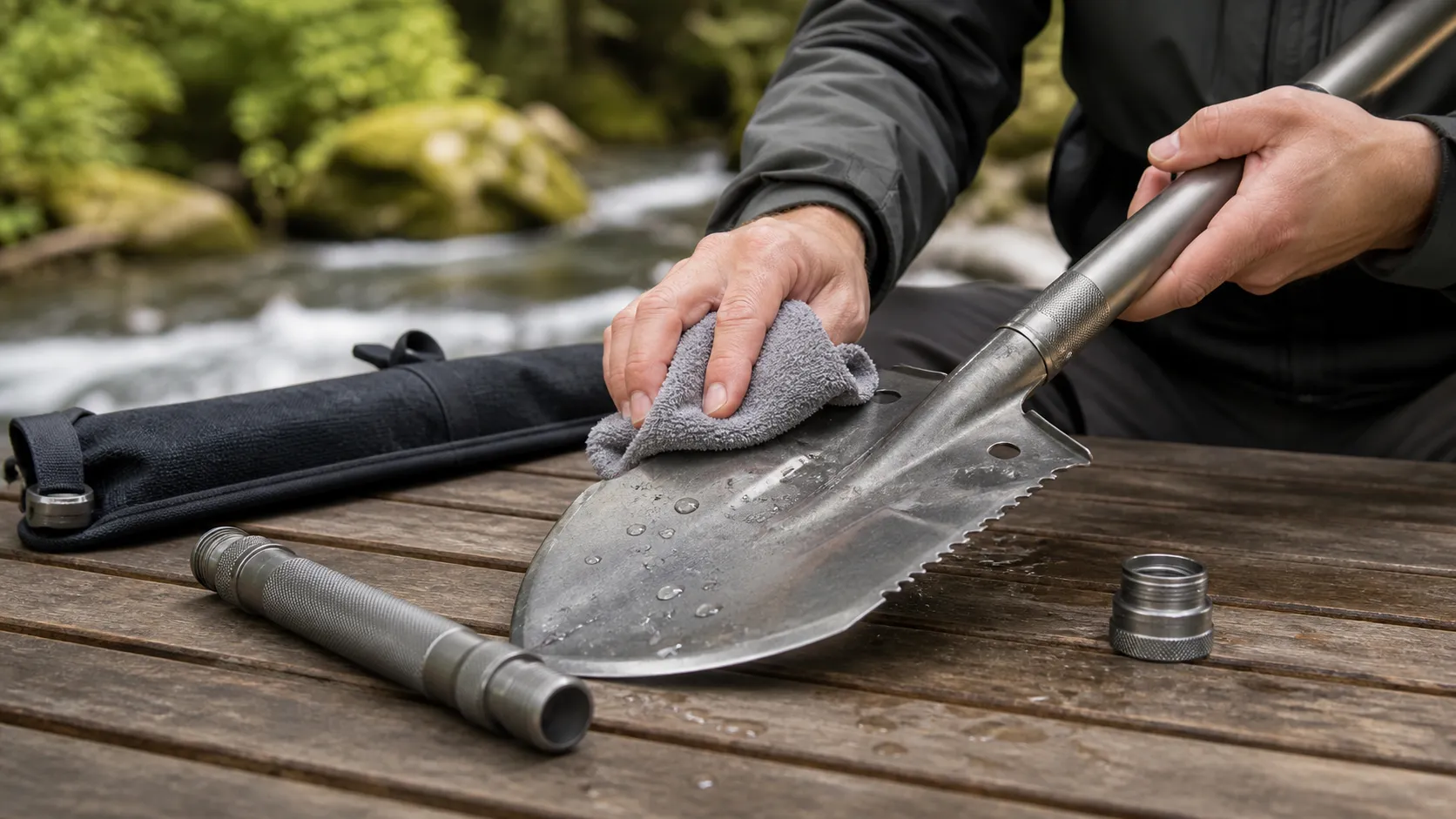 Titanium Camping Shovel Care and Storage