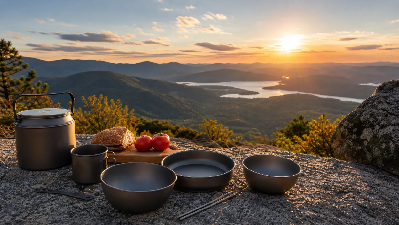 Titanium Dinnerware for Camping and Travel