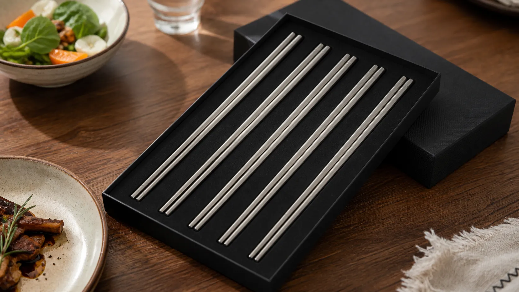 25cm Titanium Chopsticks 5-Pair Gift Set