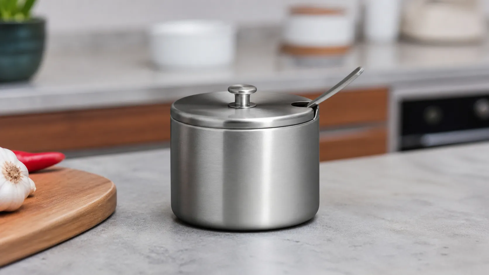 280ml Titanium Seasoning Jar with Lid Spoon