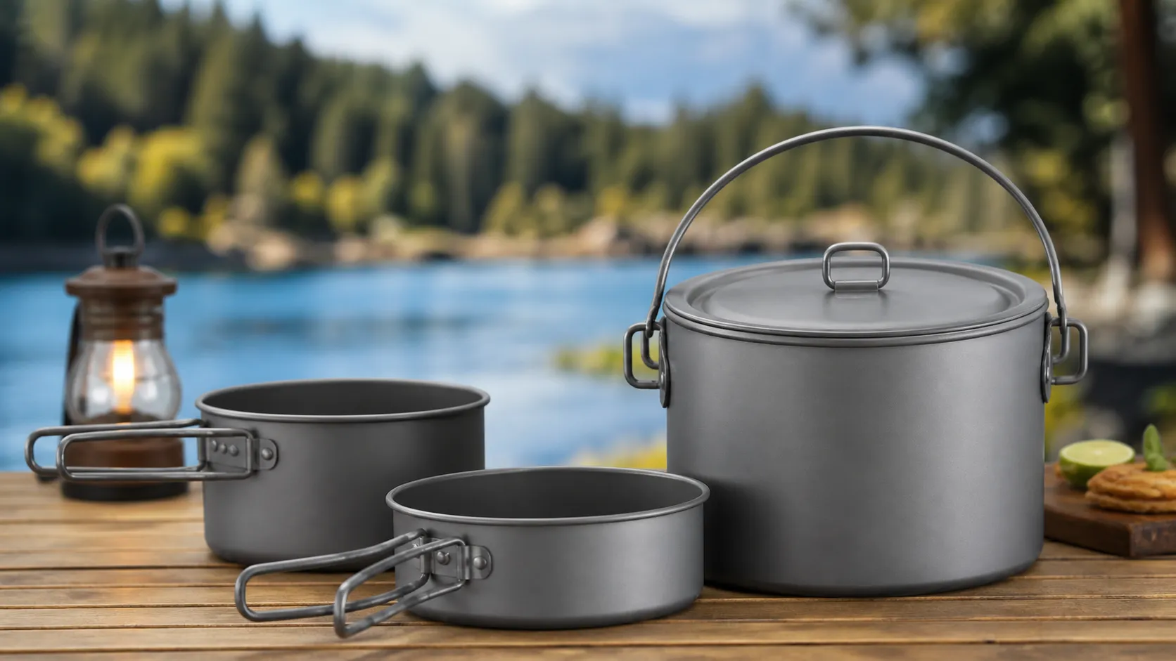 3.5L Titanium Camping Pot Set