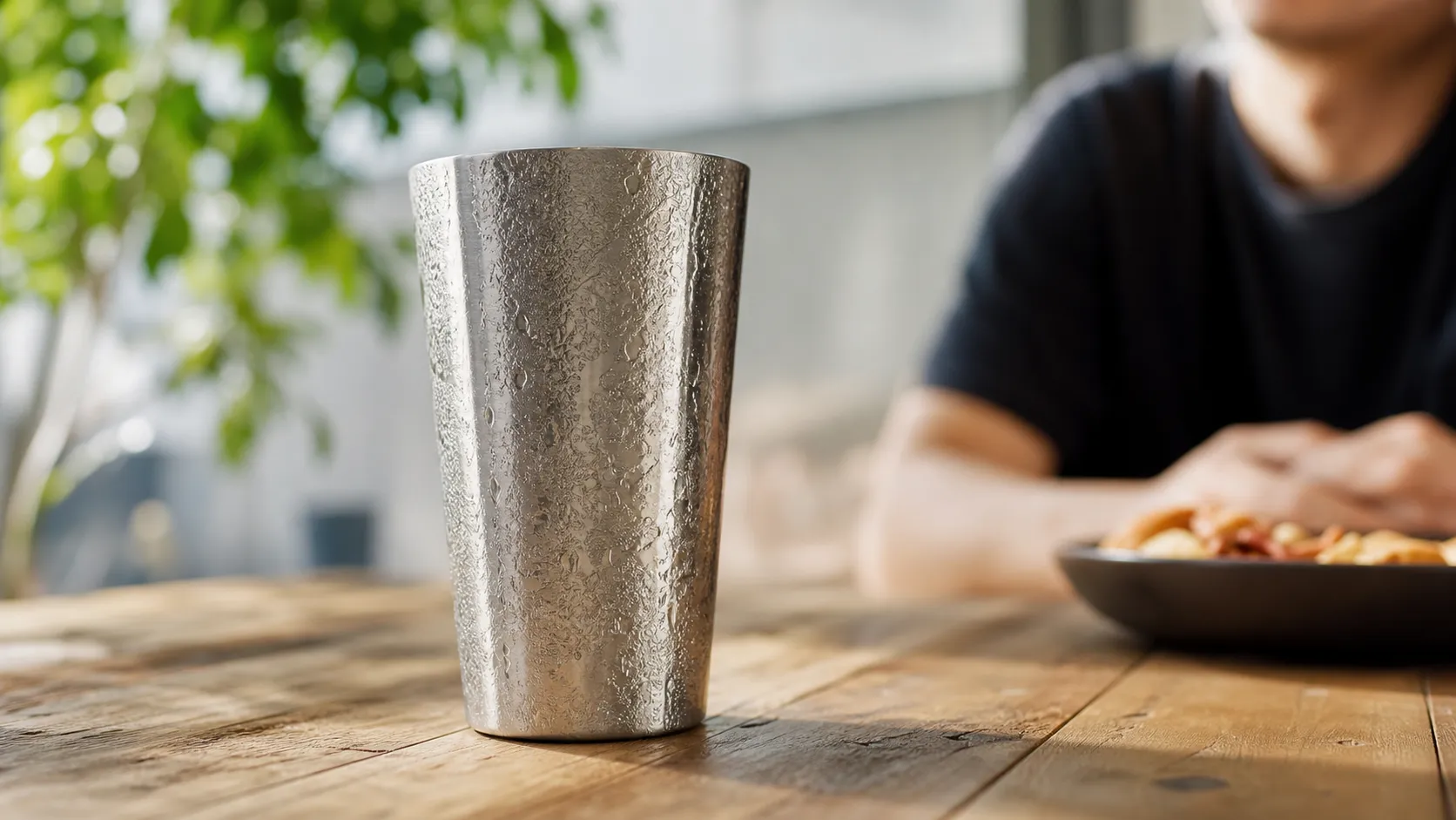 Pure Titanium Ice Crystal Beer Tumbler