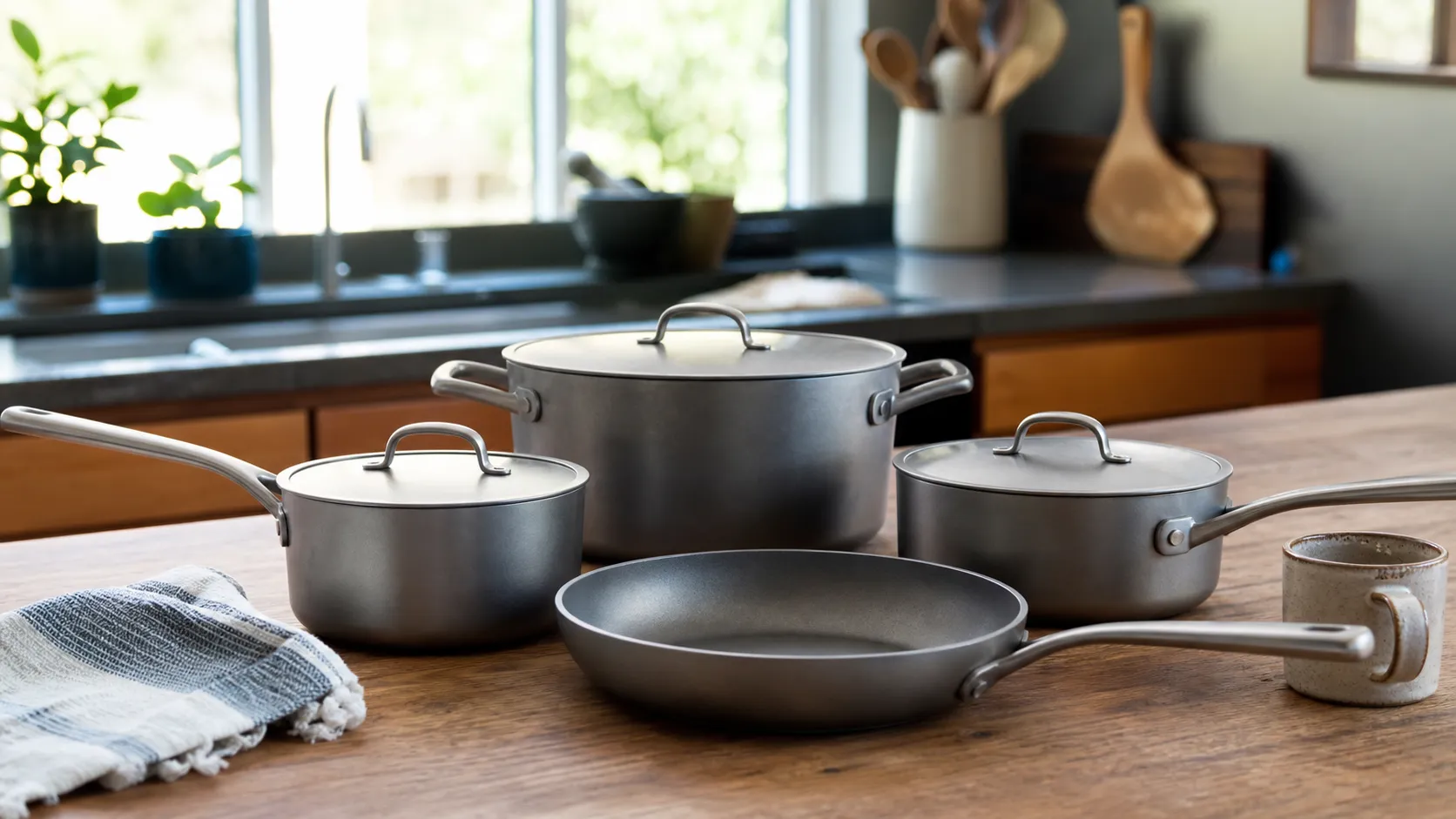 titanium cookware set types