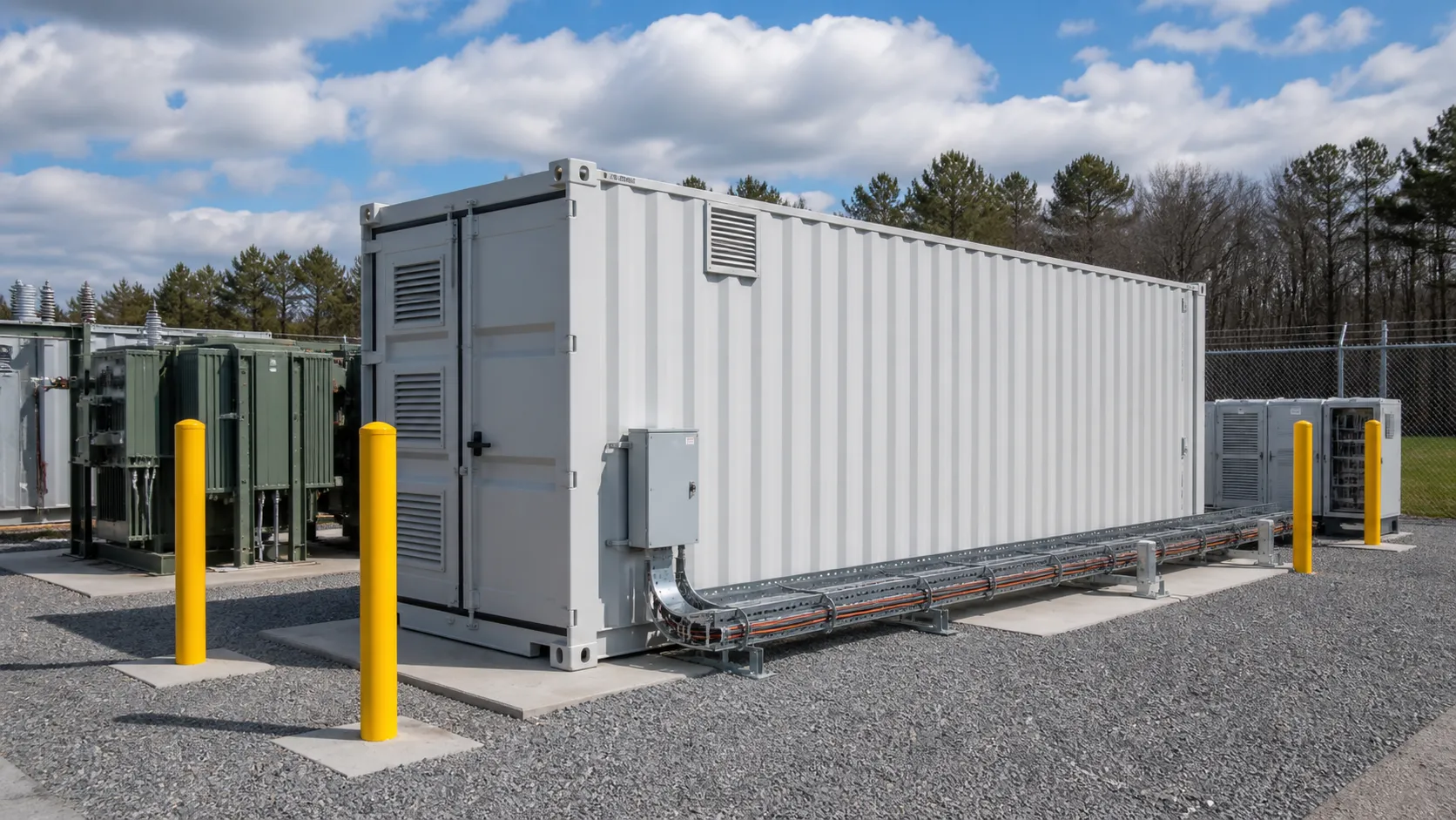 20ft battery energy storage system site setup