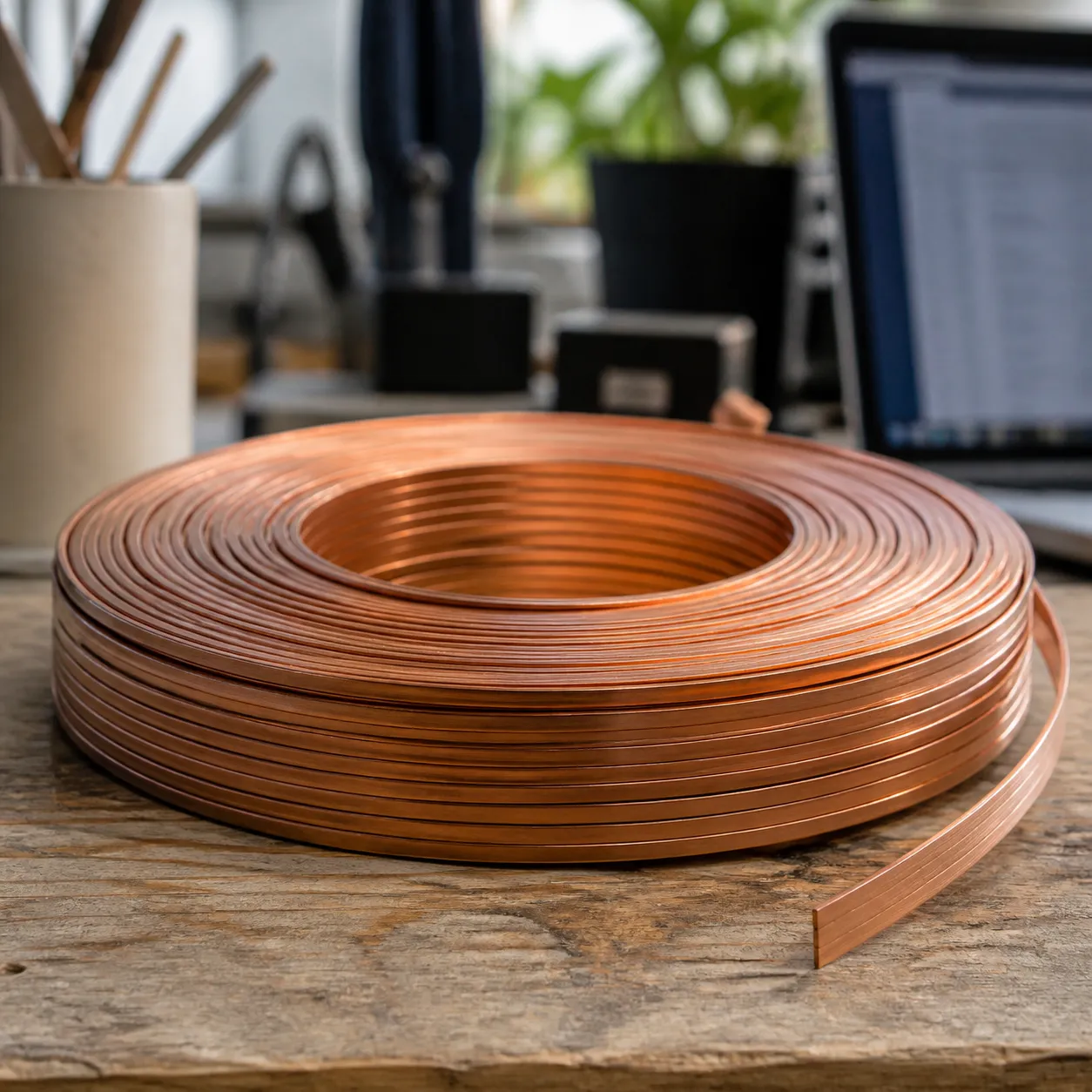 flat copper wire properties