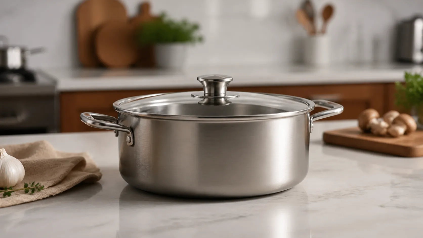 3.9L Pure Titanium Stew Pot with Glass Lid
