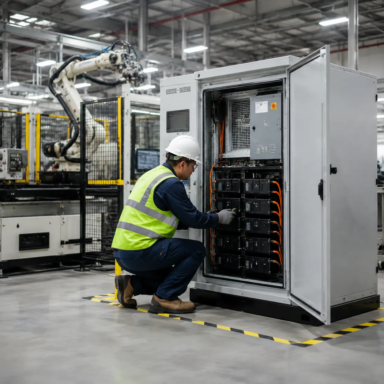 Factory energy management solution battery