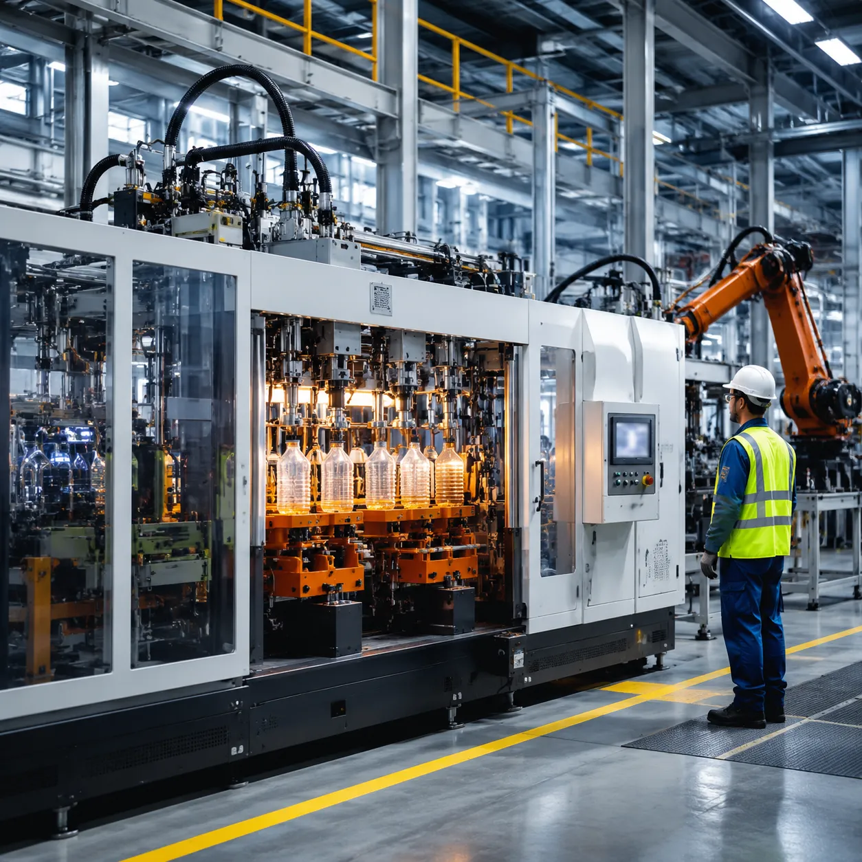 automatic hot fill blow molding machine