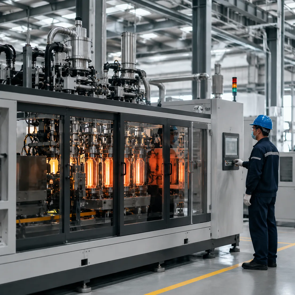 automatic hot fill blow molding machine