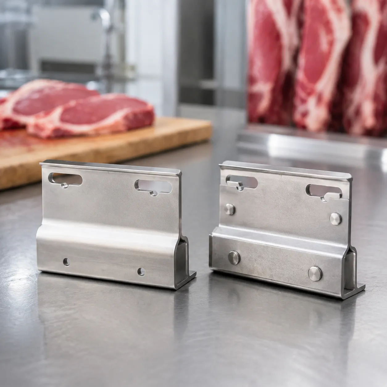Hygienic Blade Blocks Sanitary Design Concepts Seamless vs. Seamed Holders Meat-Safe Stainless Alloys