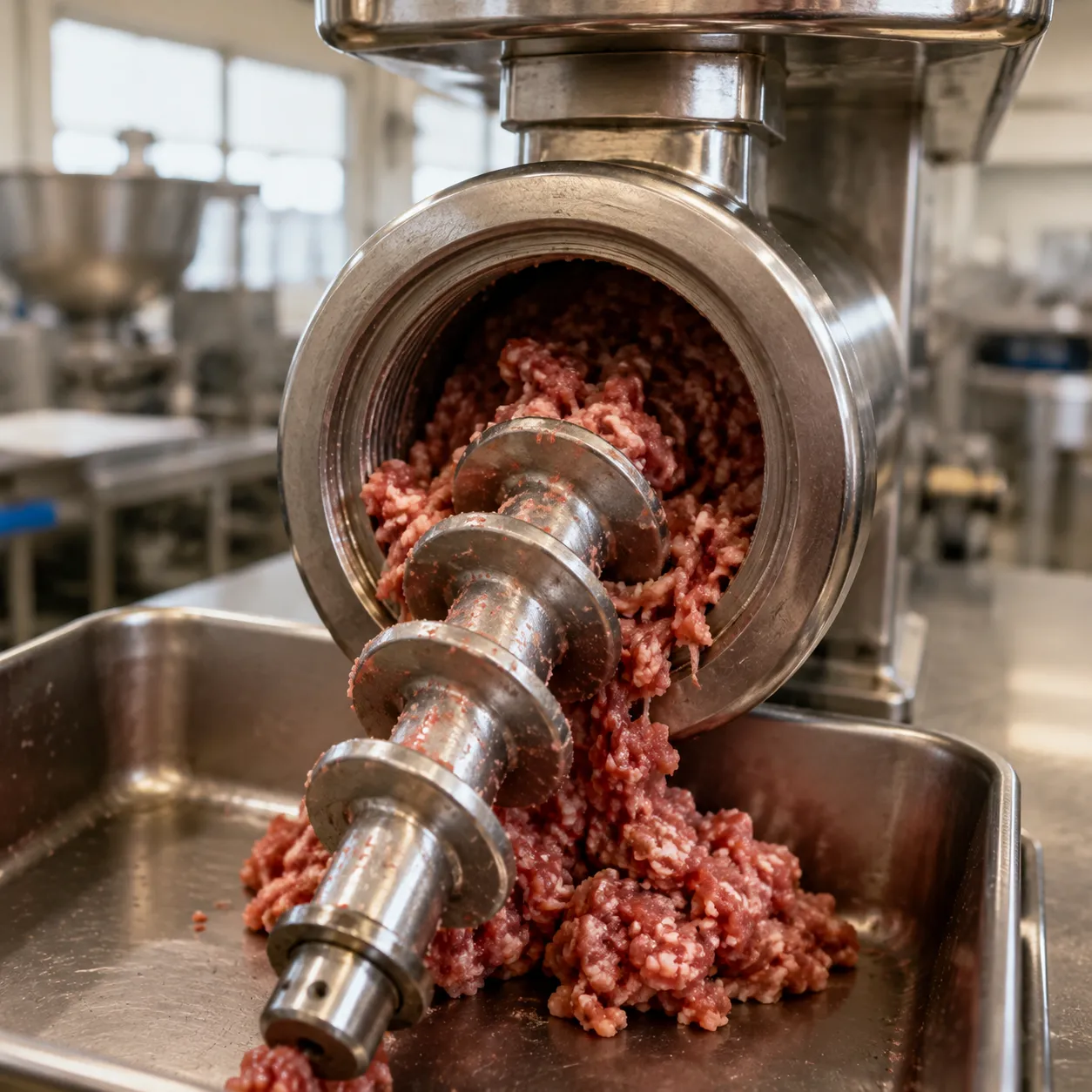 Meat Grinder Auger Flight Clearance Throughput
