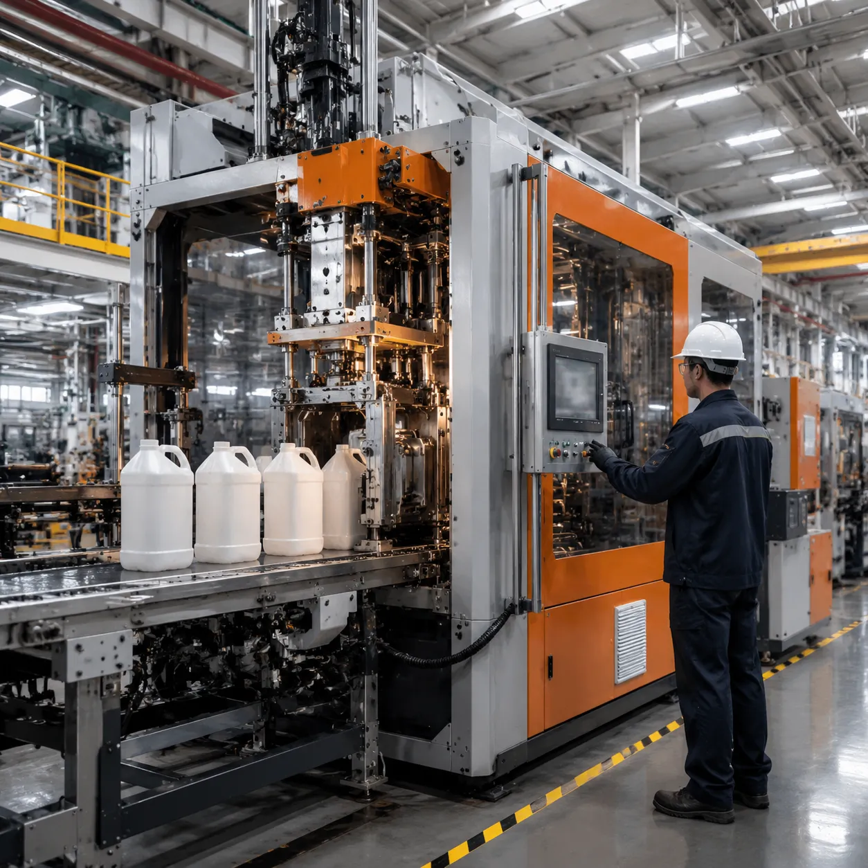 automatic hollow blow molding machine containers