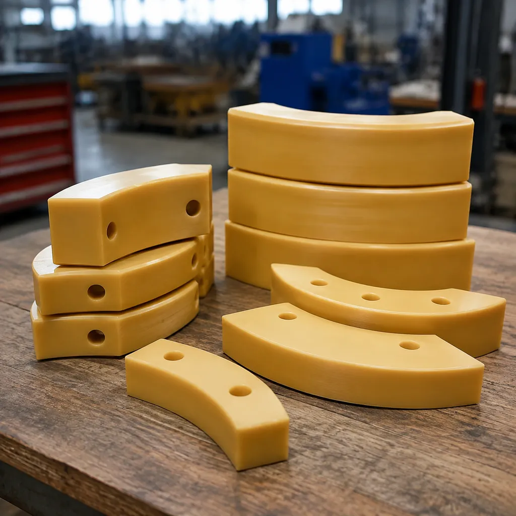 Custom polyurethane radius forming pads