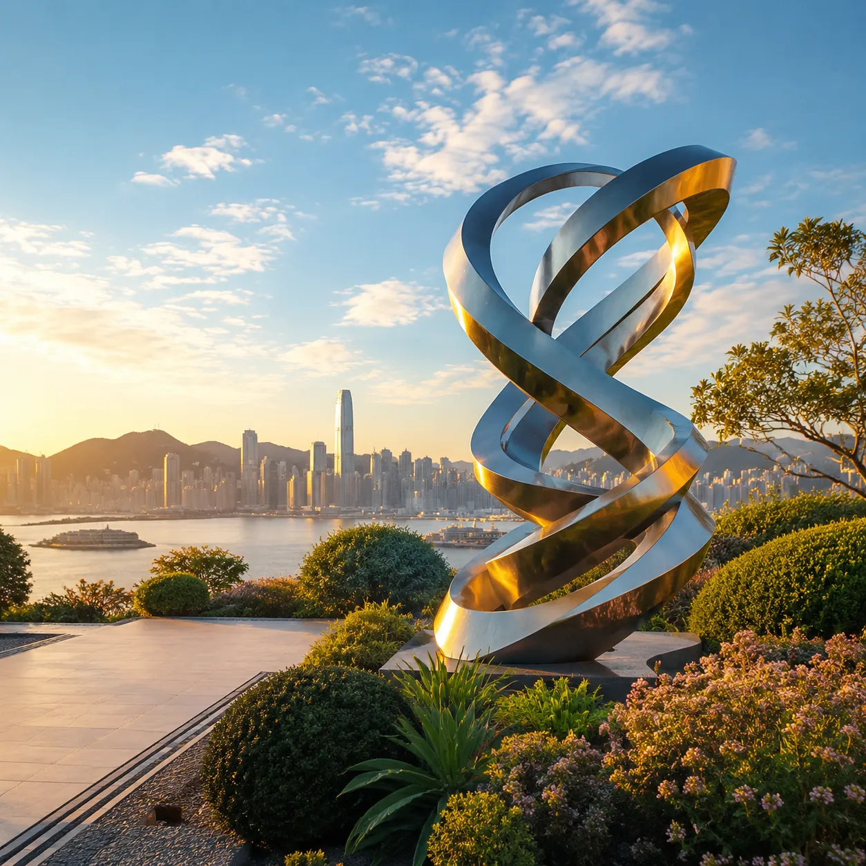metal garden artwork landscape integration