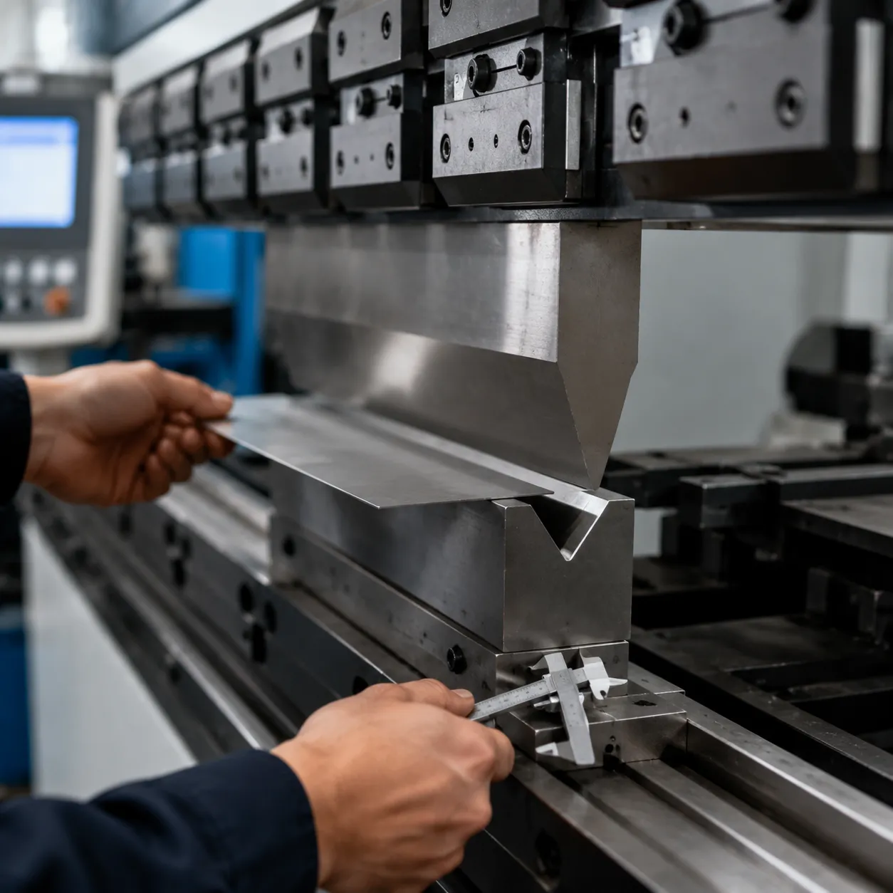 press brake die set v-die opening calculation