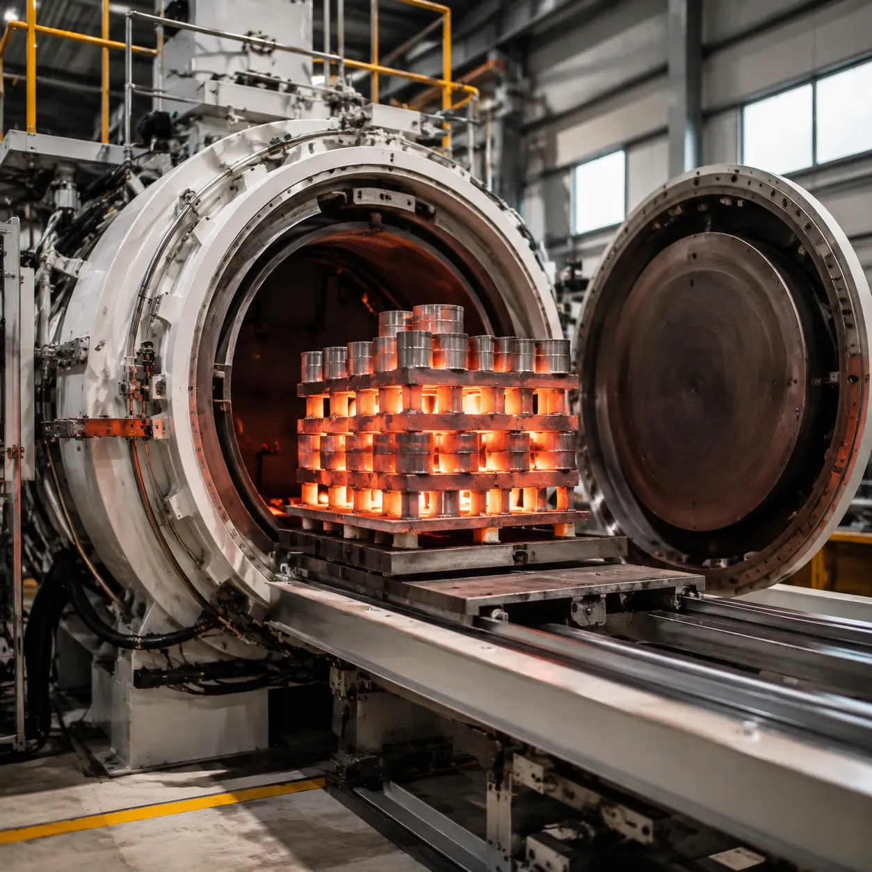Vacuum furnace working metal heat treatment