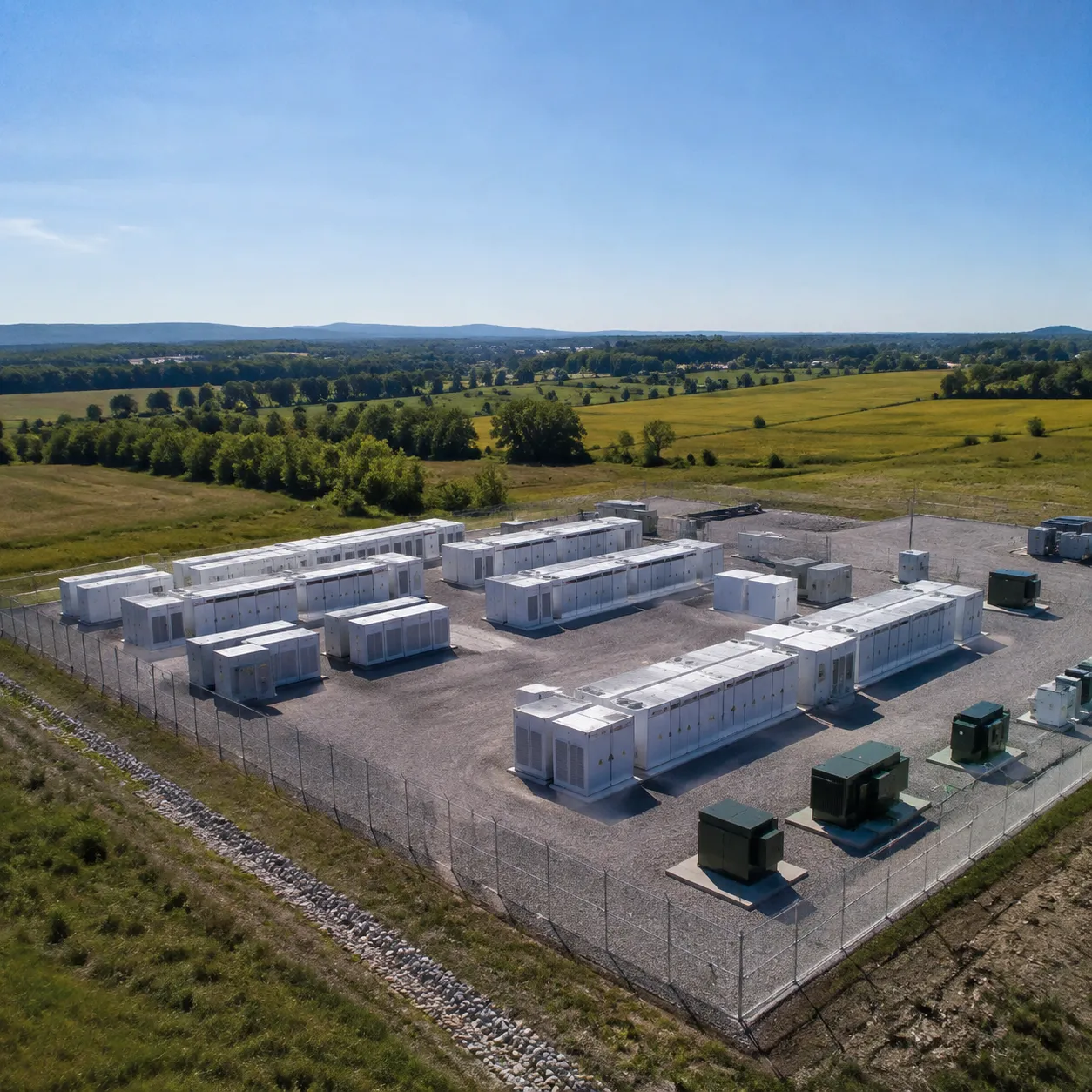 BESS land use acres per MW zoning permits