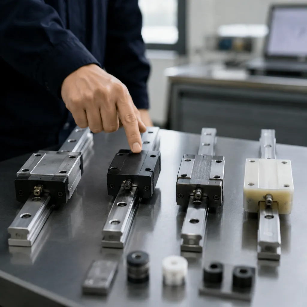 Comparing alternative guide component materials