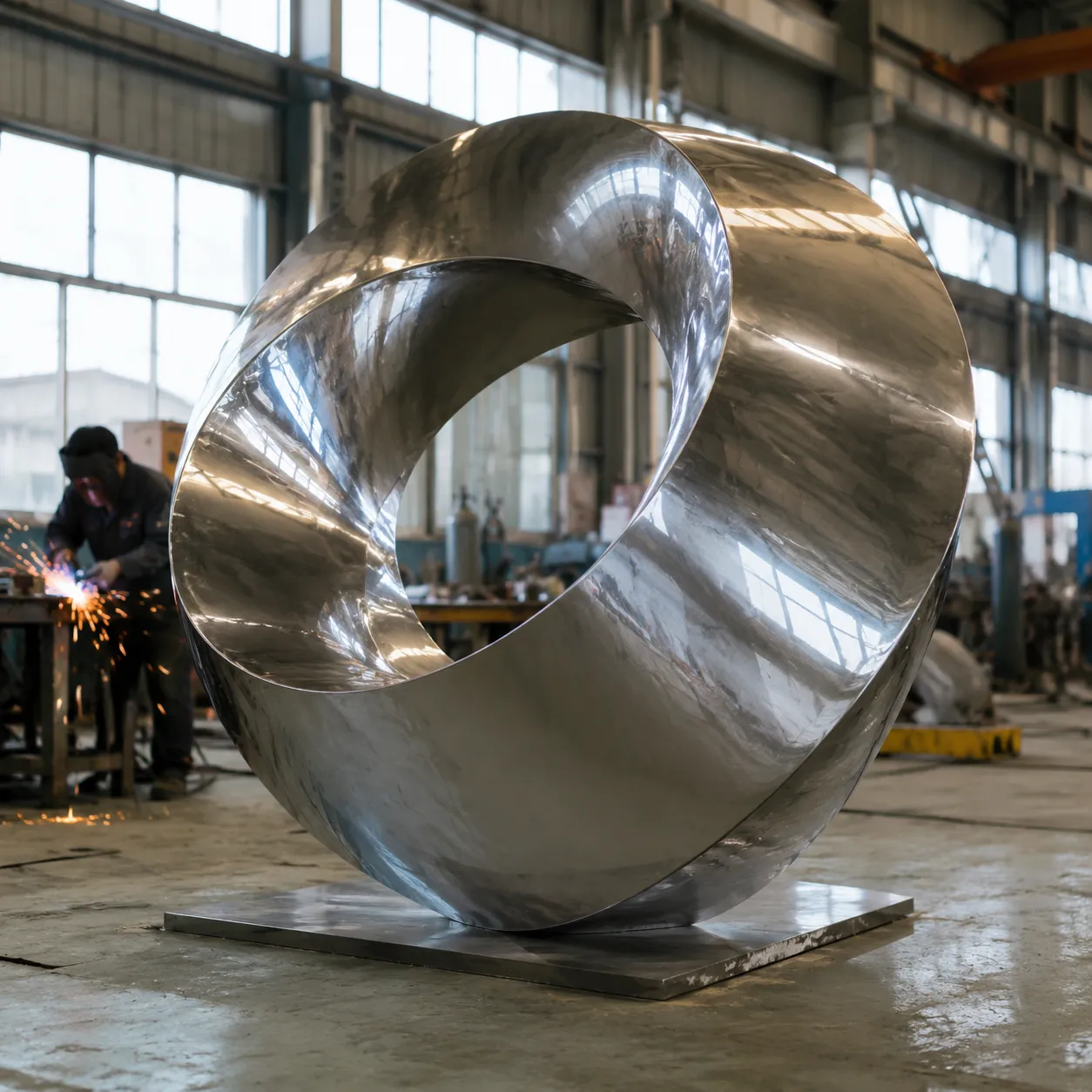 OEM Stainless Steel Sculpture Manufacturer Custom Outdoor 3 Custom OEM stainless steel sculpture manufacturer