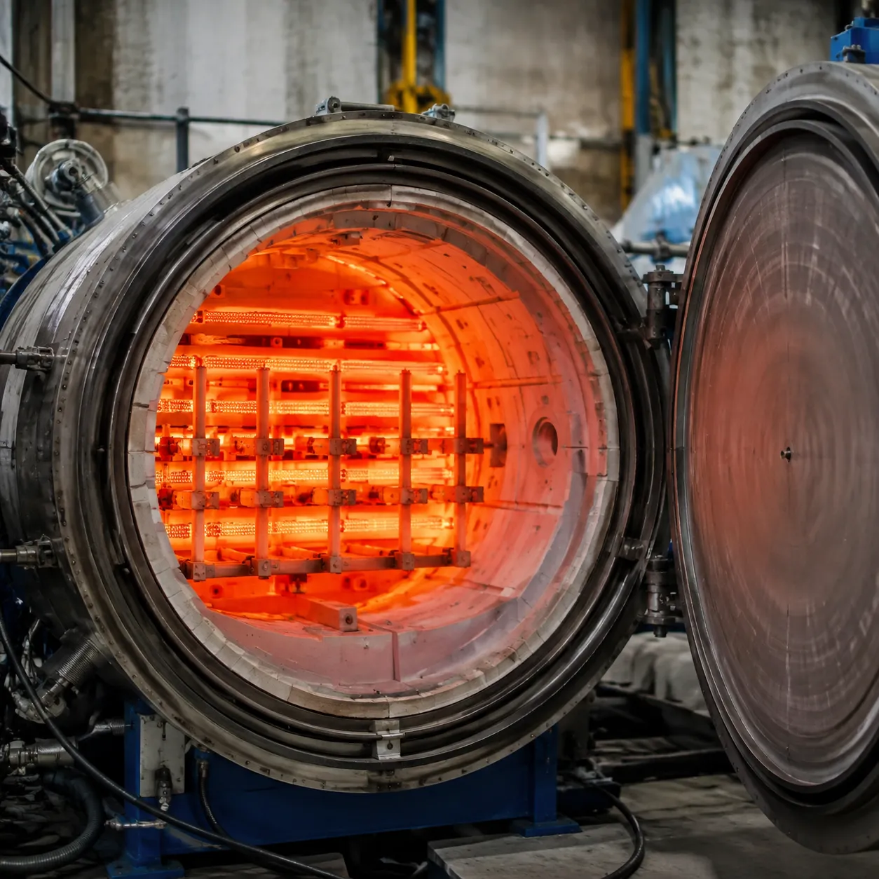 Bell jar vacuum furnace thermal hot zone