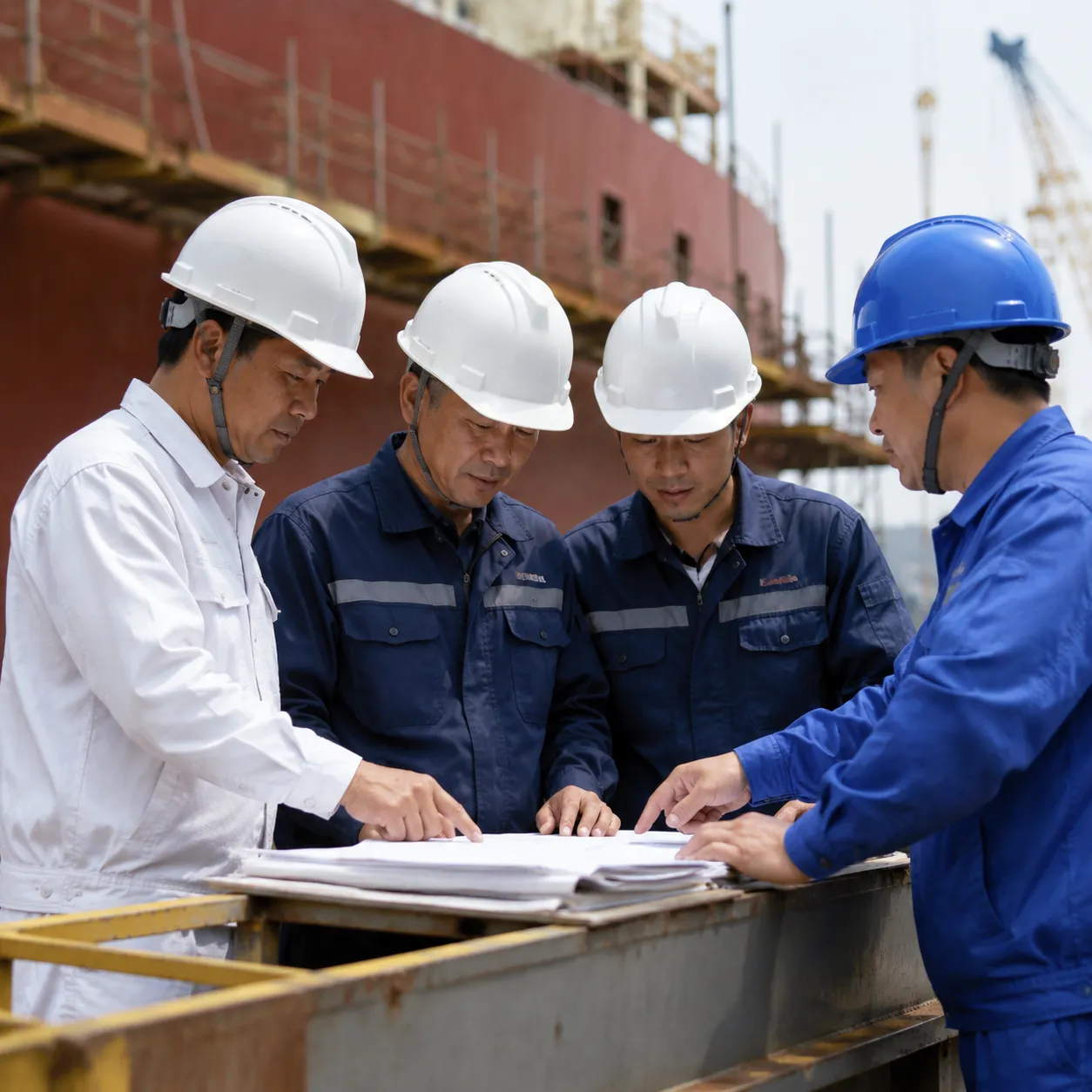 Shipbuilding construction supervision handover