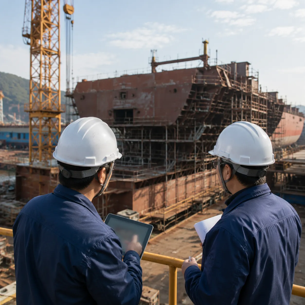 shipbuilding construction supervision machinery