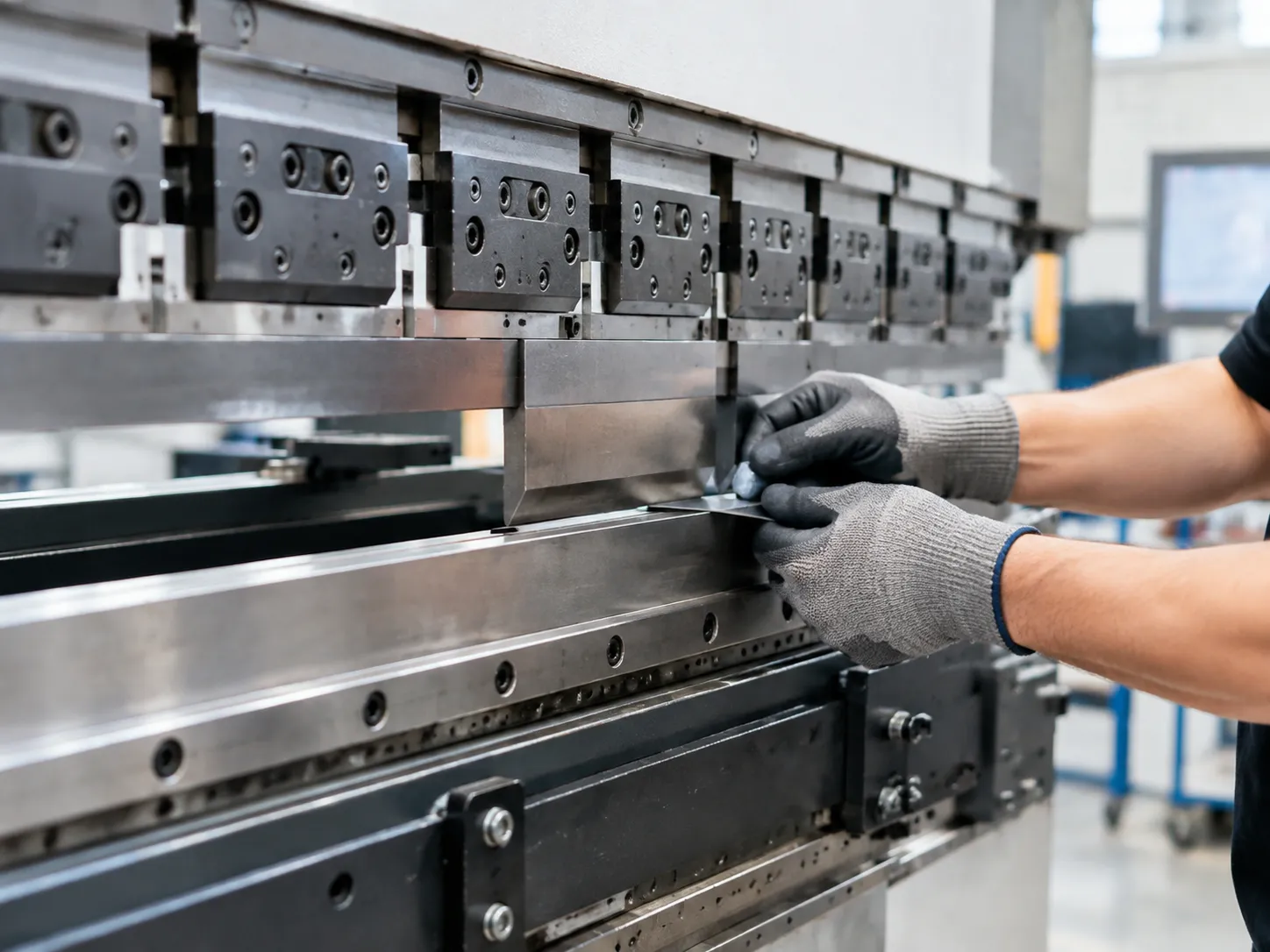 Proper air bending press brake die shimming
