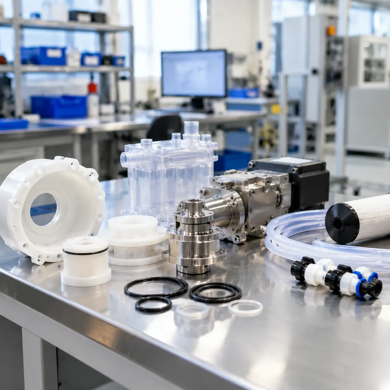 Semiconductor wet bench critical spare parts