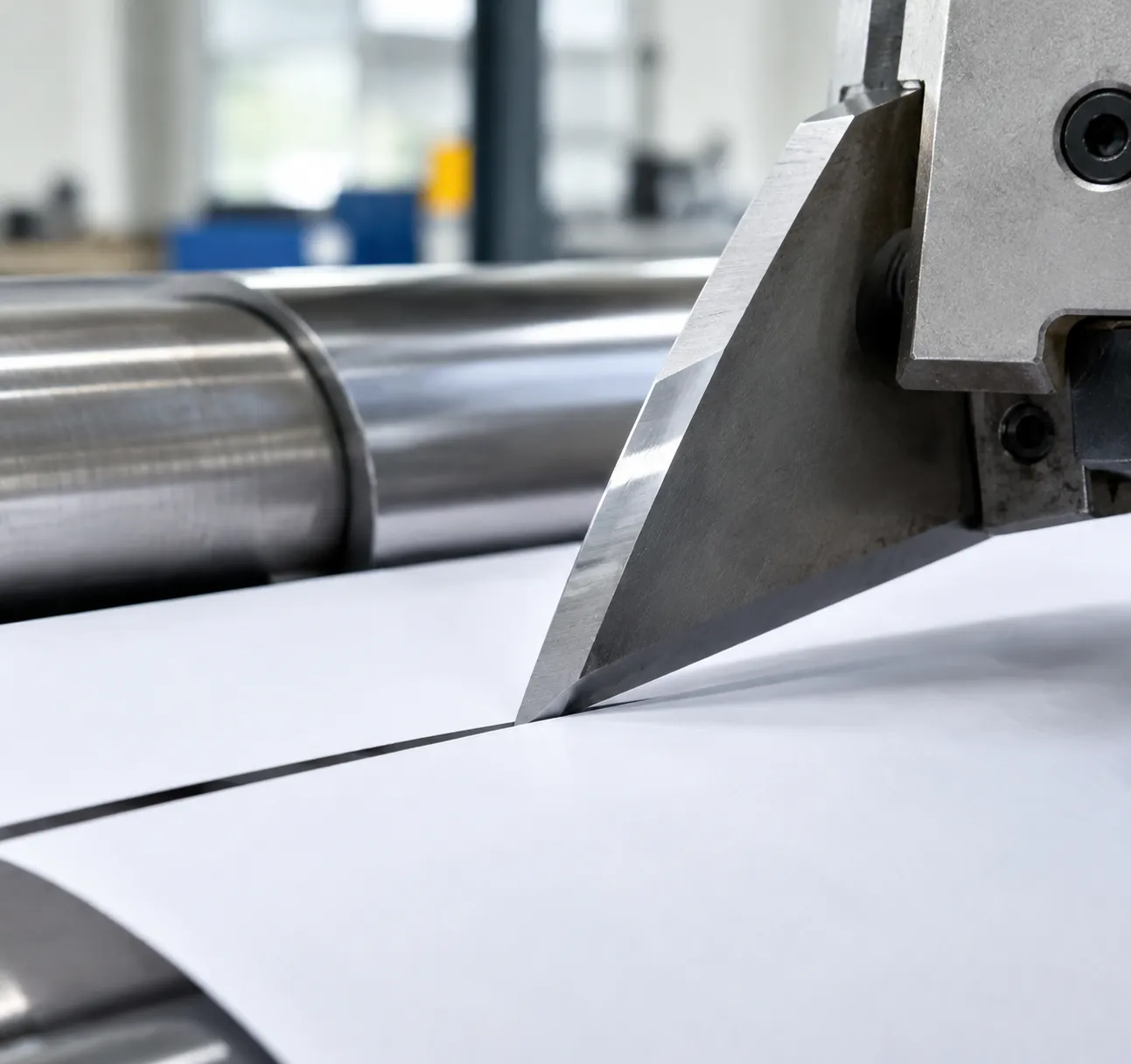shear slitting top knife bevel angle paper