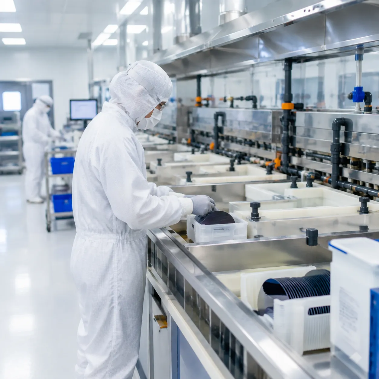 EHS compliant semiconductor wet bench cleanroom