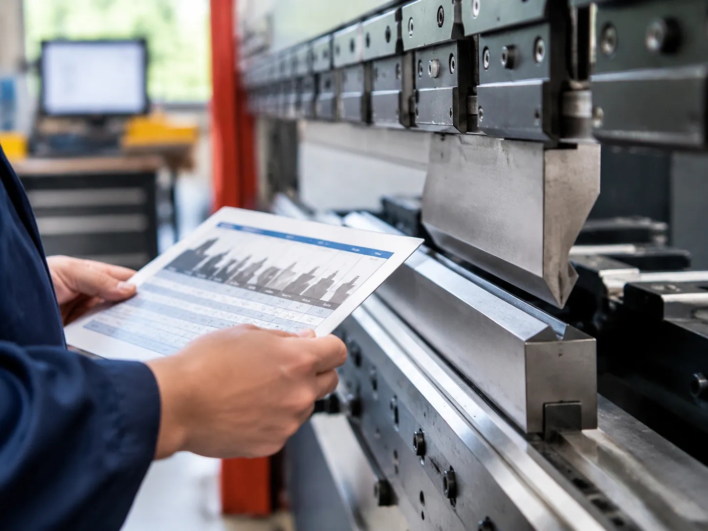 Press brake die clearance reference chart