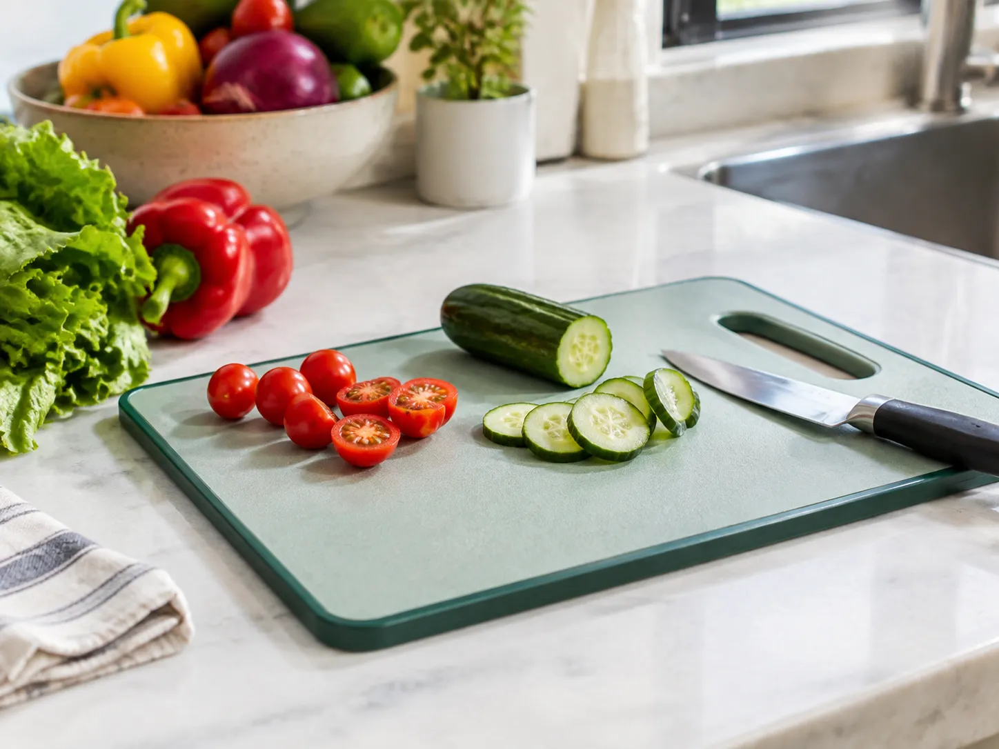 Modern durable non-slip plastic cutting board