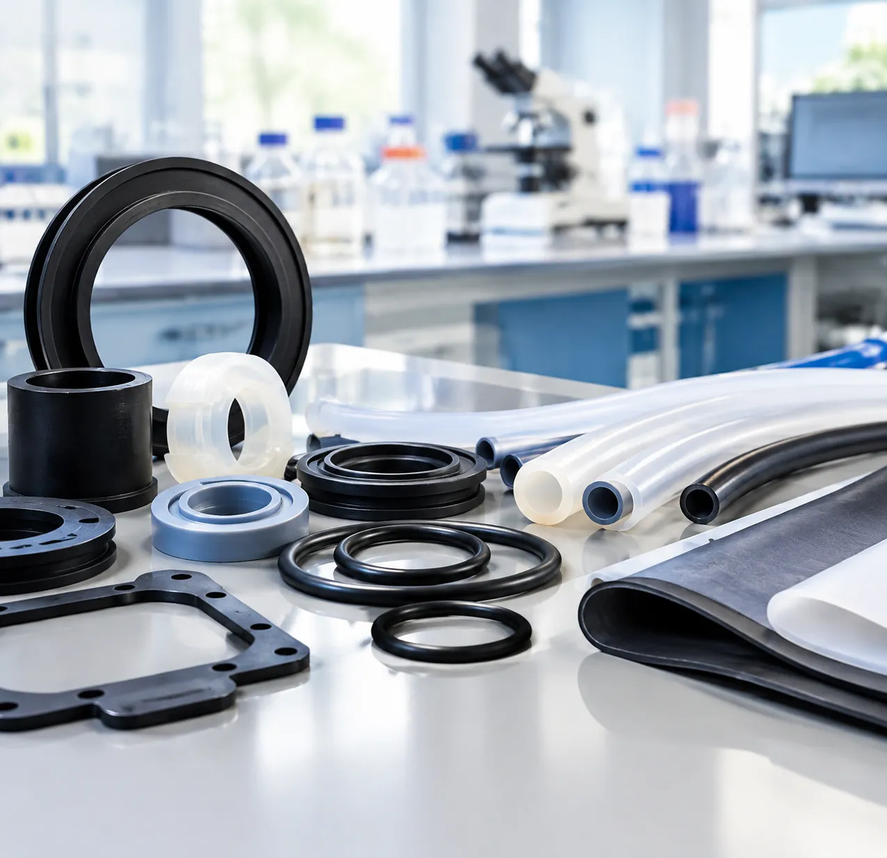 High-end chemical-resistant wet bench elastomers