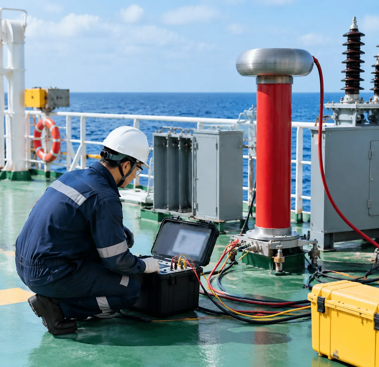 Shipboard high voltage electrical testing